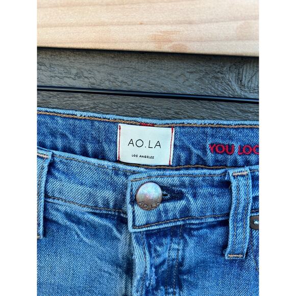 AO LA Alice + Olivia Los Angeles Women's Jeans Button‎ Fly sz 28 with Raw Hem - Picture 2 of 9